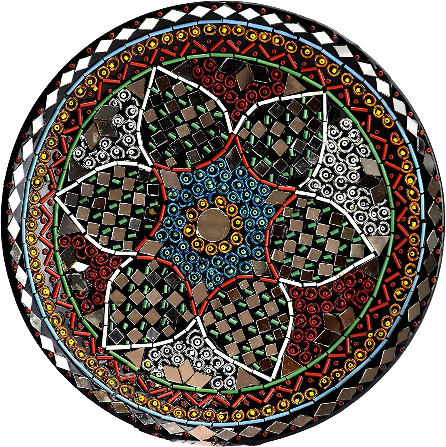 Shisha Moti Craft Decorative Plates [9 inches]