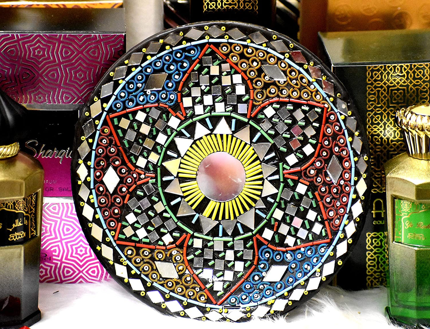 Shisha Moti Craft Decorative Plates [10 inches]